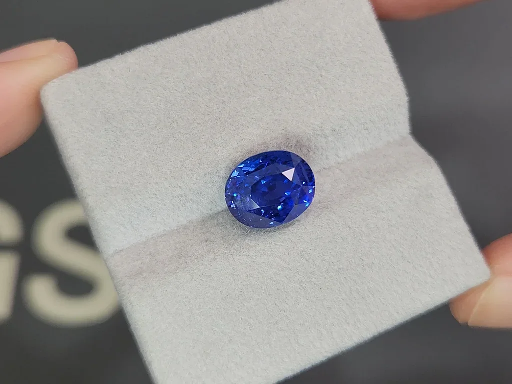 Unheated sapphire Royal Blue oval cut 6.67 carats, Sri Lanka Image №4