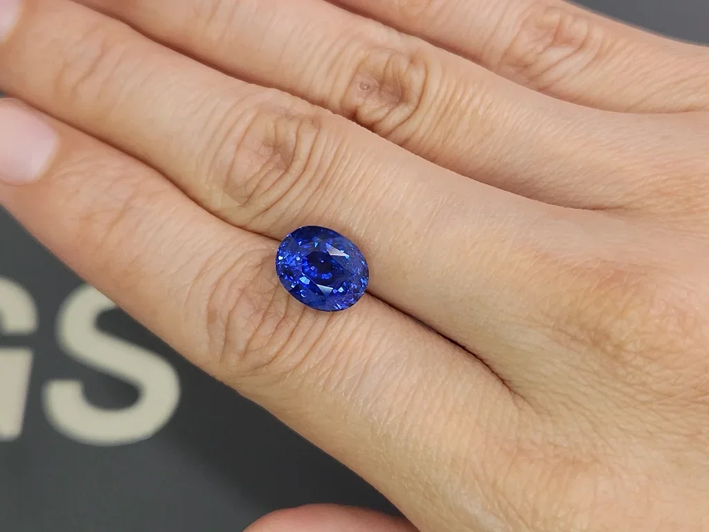 Unheated sapphire Royal Blue oval cut 6.67 carats, Sri Lanka Image №2