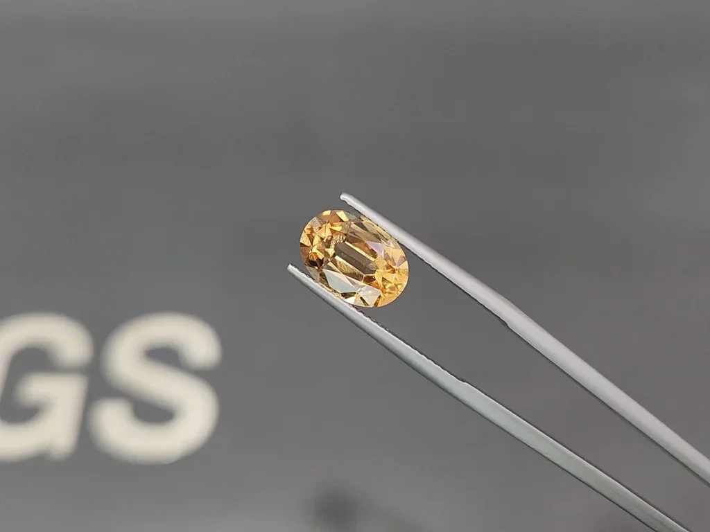 Hessonite garnet oval cut 3.64 carats, Africa Image №3