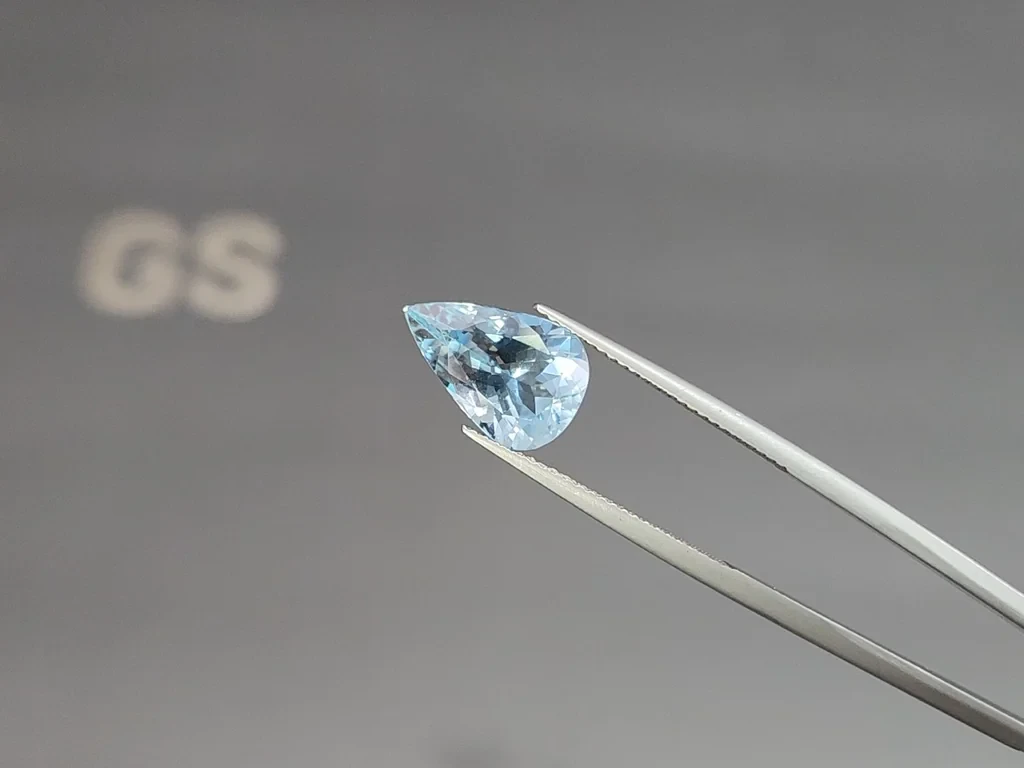 Aquamarine pear cut 3.50 carats, Madagascar  Image №3