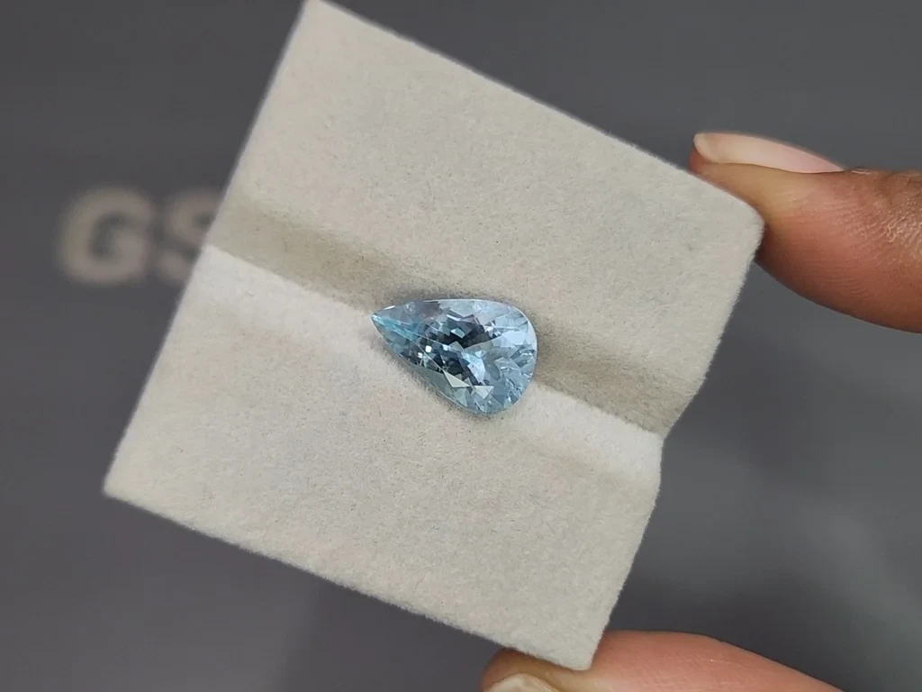 Aquamarine pear cut 3.50 carats, Madagascar  Image №4
