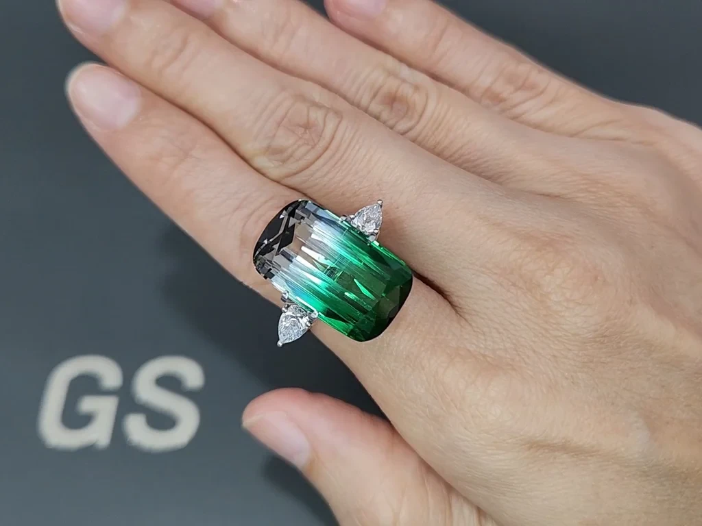 Large tourmaline Bi-color cushion cut 24,480 carats, Afghanistan  Image №5