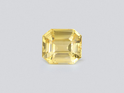 Unheated Golden Vivid Yellow sapphire in octagon cut  8.32 carats, Madagascar photo