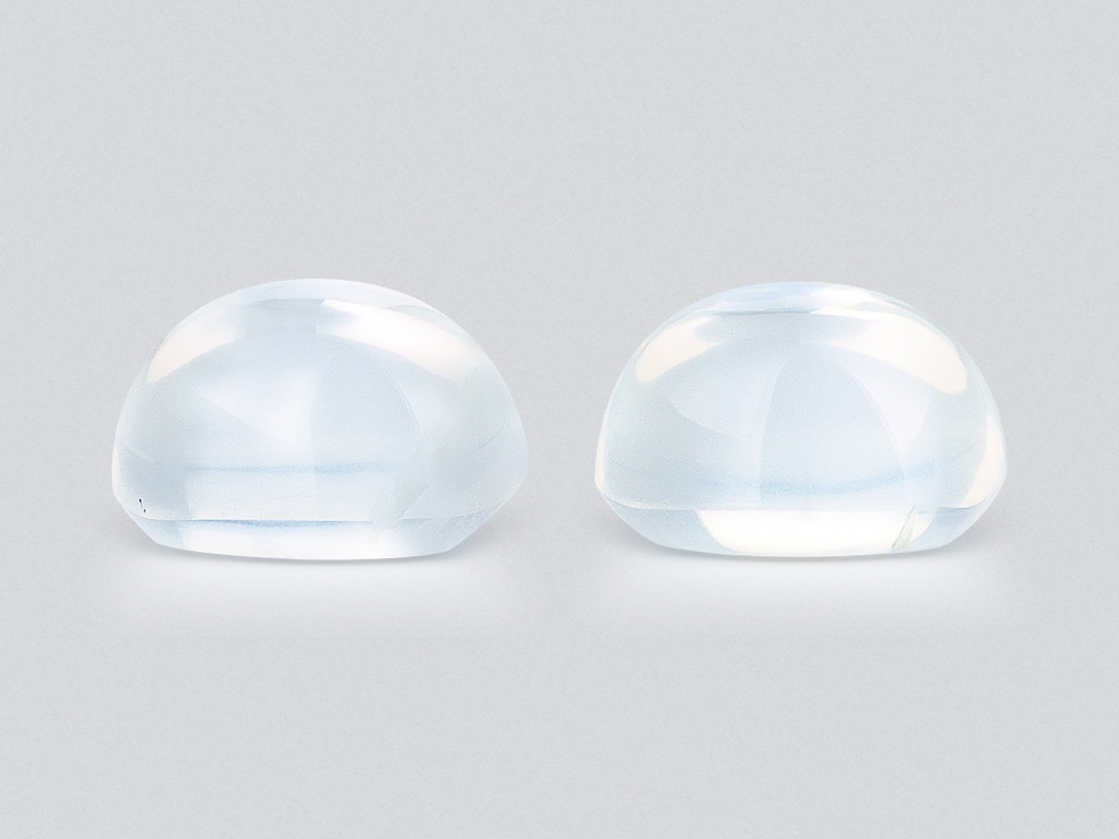 Pair of moonstones cabochon cut 5.34 carats, Burma Image №1