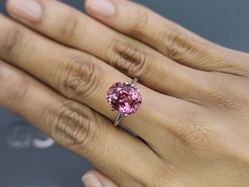 Tourmaline pink orange oval cut 6.68 carats, Africa Image №5