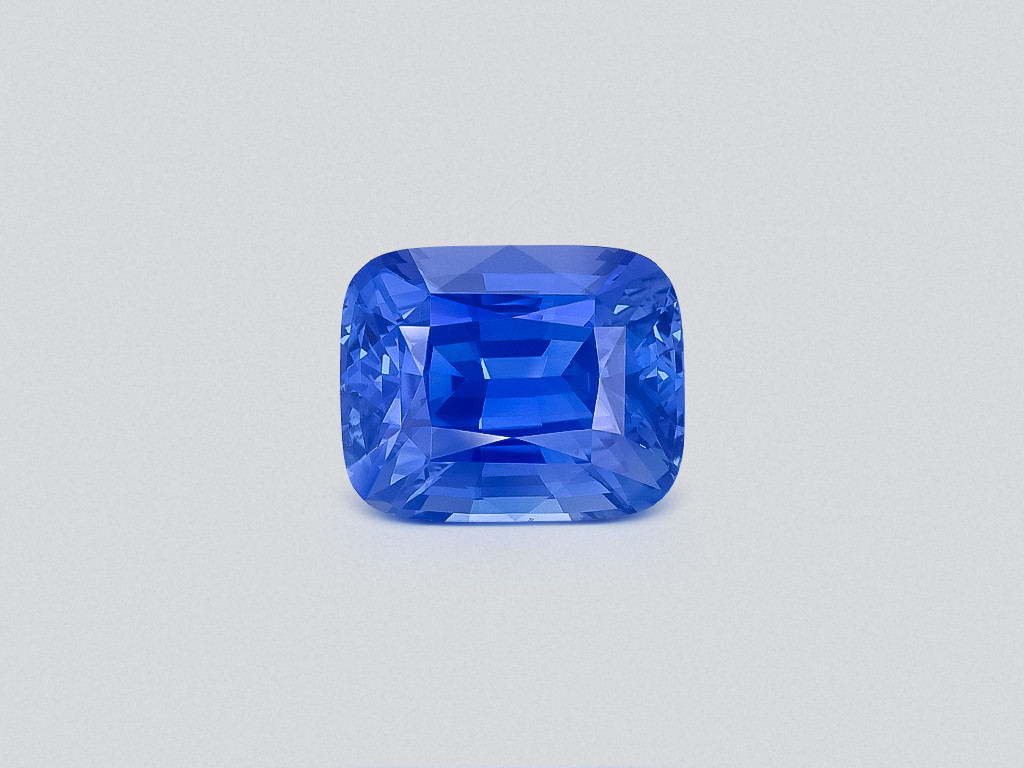 Collectible unheated Cornflower Blue sapphire in cushion cut 22 carats, Sri Lanka, GRS Image №1