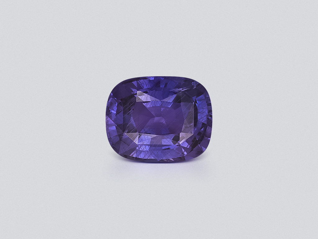 Unheated violet sapphire cushion cut 10.10 carats, Sri Lanka Image №1