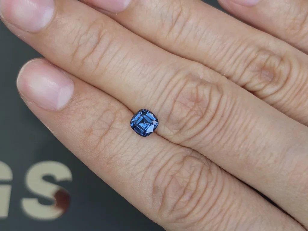 Blue spinel cushion cut 0.72 carats, Tanzania Image №2