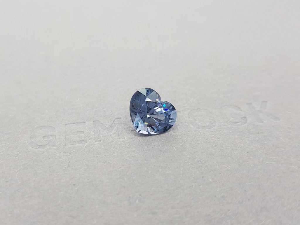 Heart cut blue spinel 3.36 ct, Tanzania Image №2