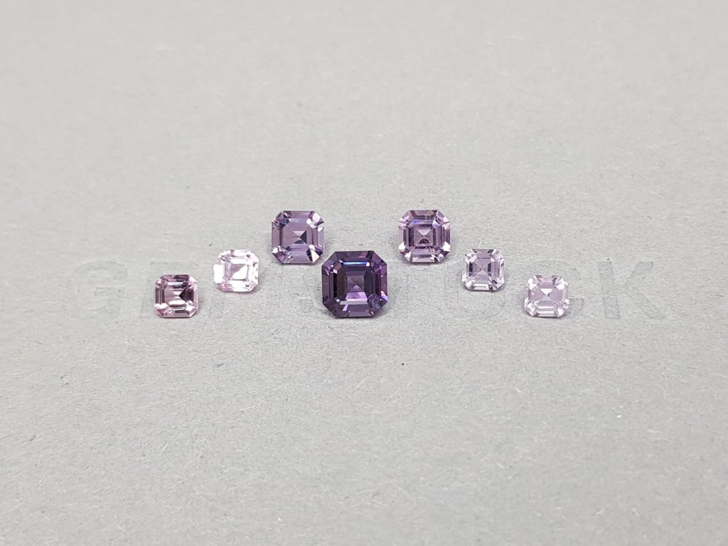 Set of pink, purple and magenta spinels 2.53 ct Image №1