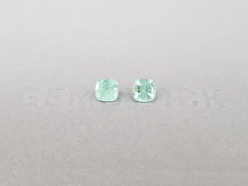 Pair of Paraiba tourmalines cushion cut 1.48 ct, Mozambique Image №1