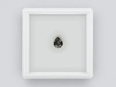 Brownish-green pear cut sapphire 0.64 carats photo