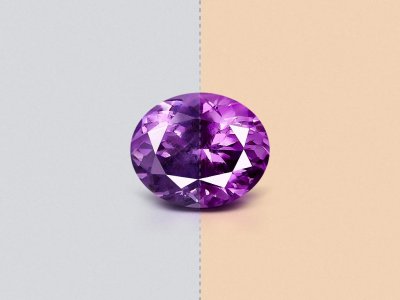 Rare color сhange spinel 2.12 carat in oval cut  photo
