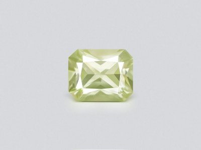 Unheated pastel green sapphire in radiant cut 0.88 carats, Madagascar photo