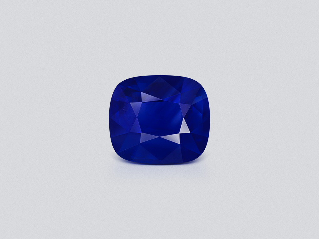 Sapphire Royal Blue rutile silk effect cushion cut 1.20 carats, Sri Lanka Image №1