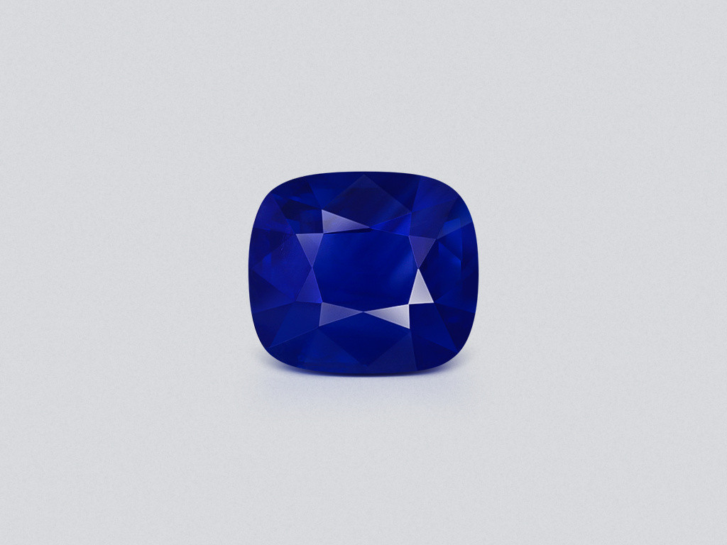 Sapphire Royal Blue rutile silk effect cushion cut 1.20 carats, Sri Lanka Image №1