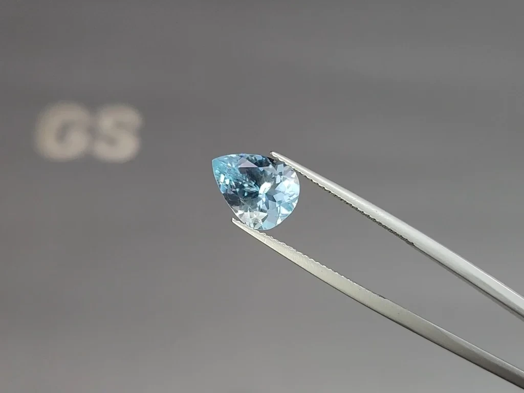 Aquamarine pear cut 2.15 carats, Madagascar  Image №3