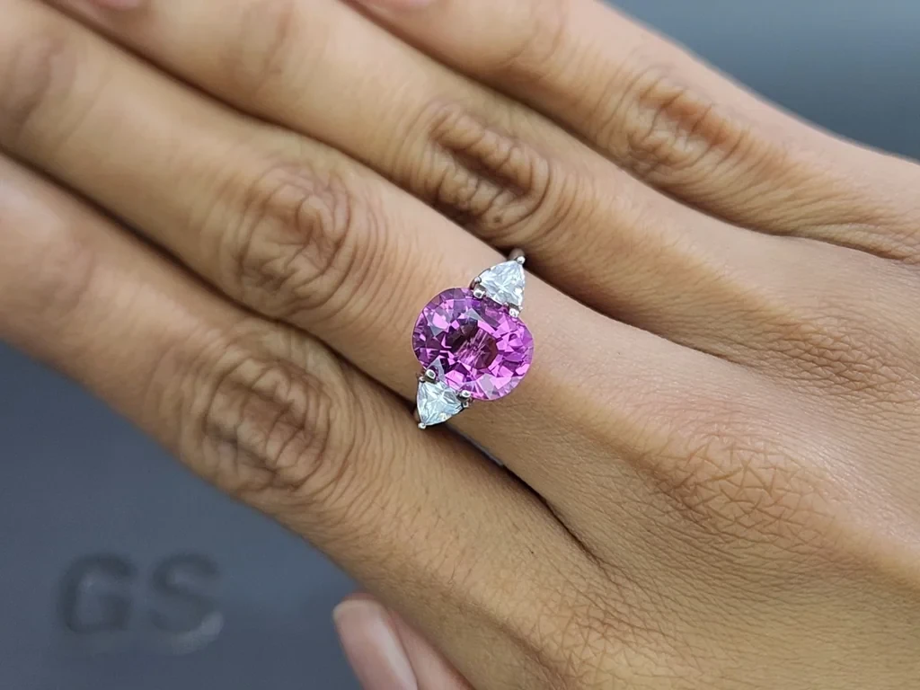 Purple tourmaline cushion cut 4.27 carats, Africa Image №5