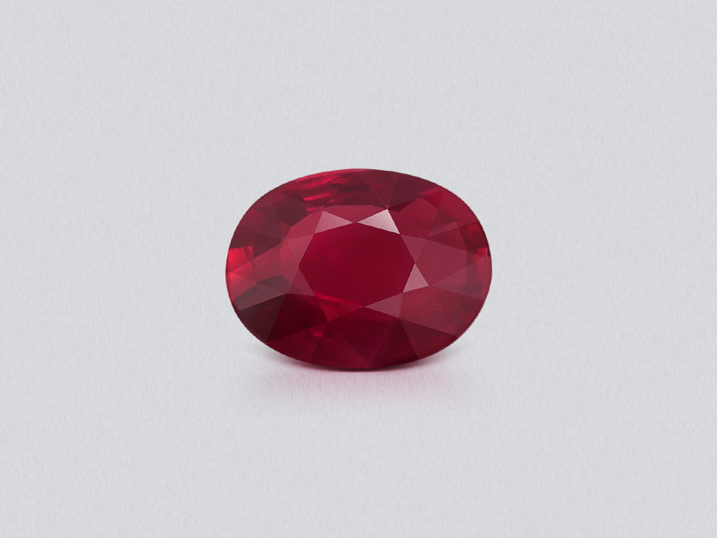 Unheated ruby Pigeon’s blood oval cut 2.64 carats, Mozambique Image №1
