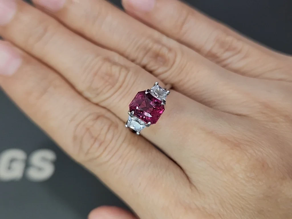 Pink spinel radiant cut 2.59 carats, Tanzania Image №5