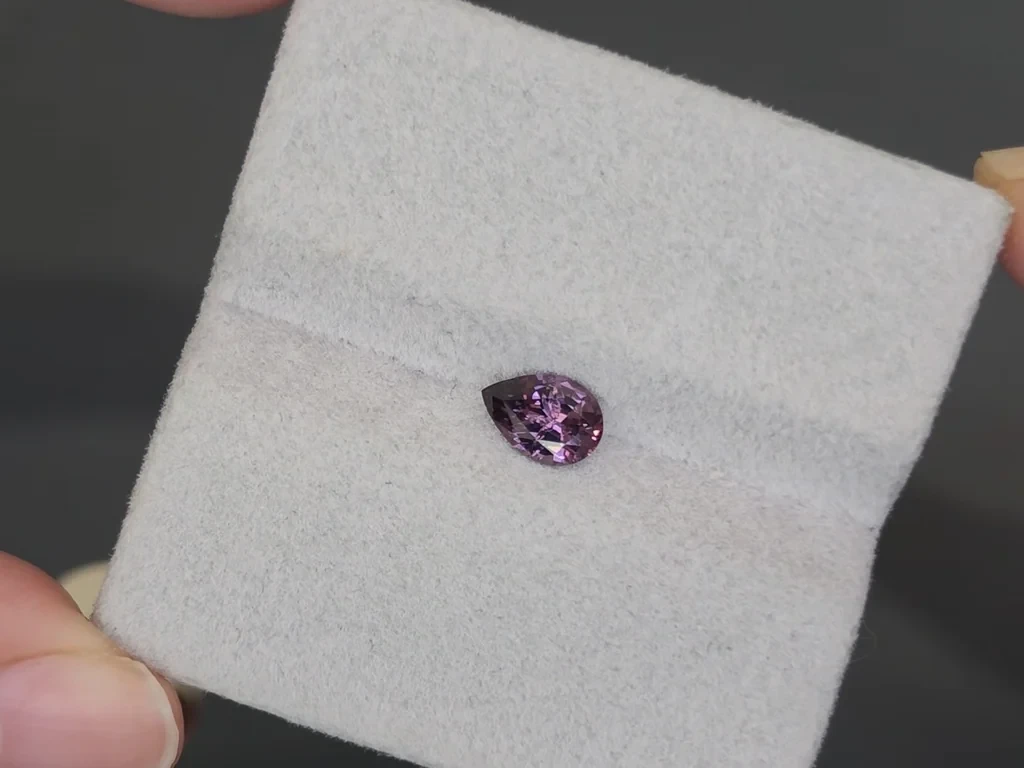 Purple spinel pear cut 0.82 carats, Tanzania Image №4