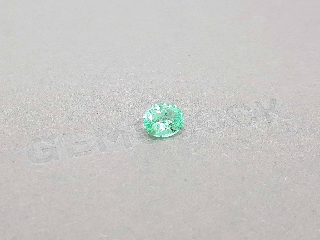 Blueish green tourmaline Paraiba oval cut 1.44, Mozambique Image №3