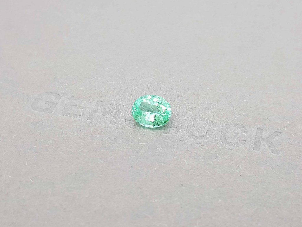 Blueish green tourmaline Paraiba oval cut 1.44, Mozambique Image №4