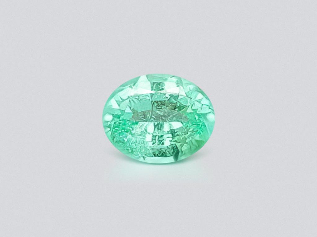 Blueish green tourmaline Paraiba oval cut 1.44, Mozambique Image №1