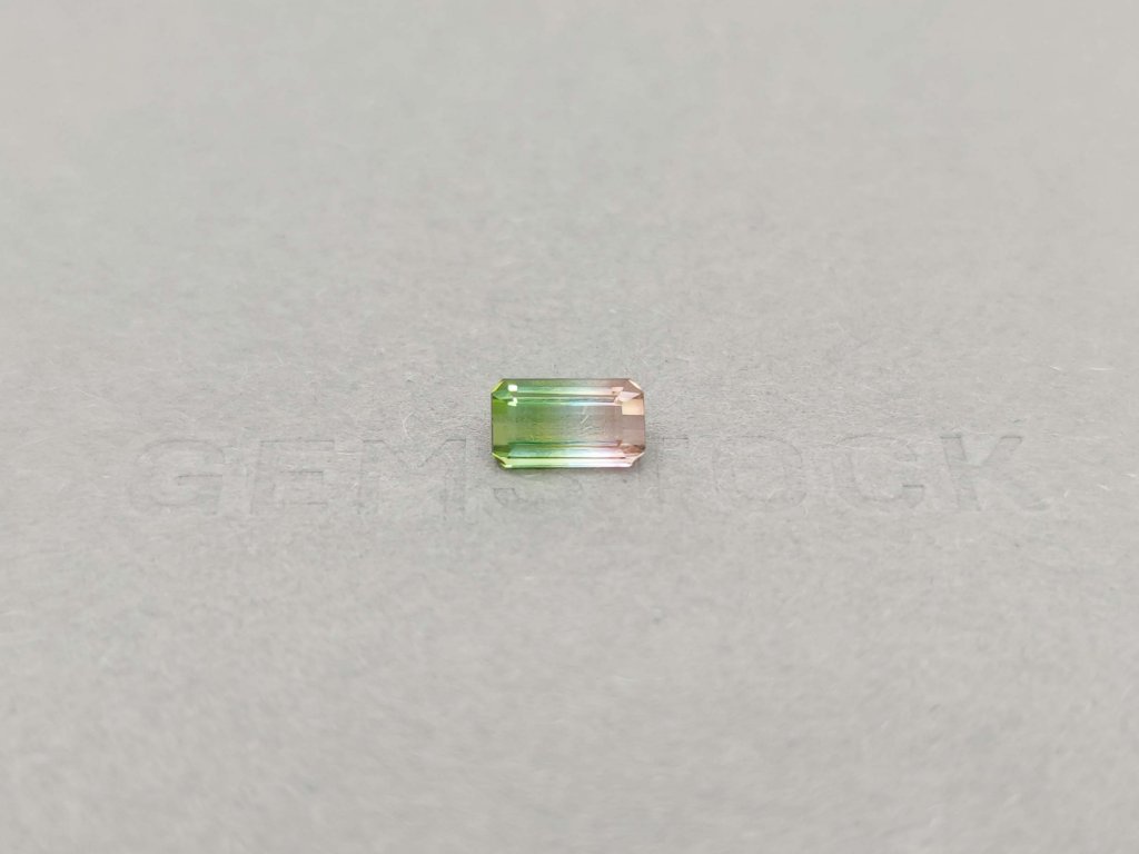 Watermelon tourmaline emerald cut 1.65 ct, Mozambique Image №1