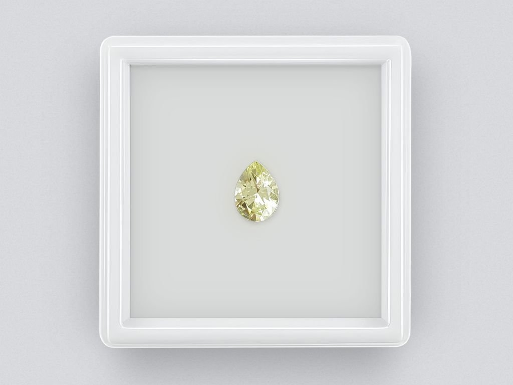 Yellow chrysoberyl pear cut 1.17 carats Image №1
