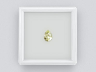 Yellow chrysoberyl pear cut 1.17 carats photo