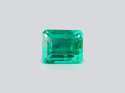 Vivid Green emerald from Colombia in octagon cut 1.30 ct photo