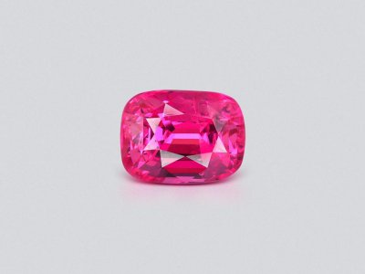 Neon pink Jedi color cushion-cut spinel 2.08 carats, Vietnam, Vibrant type GRS photo