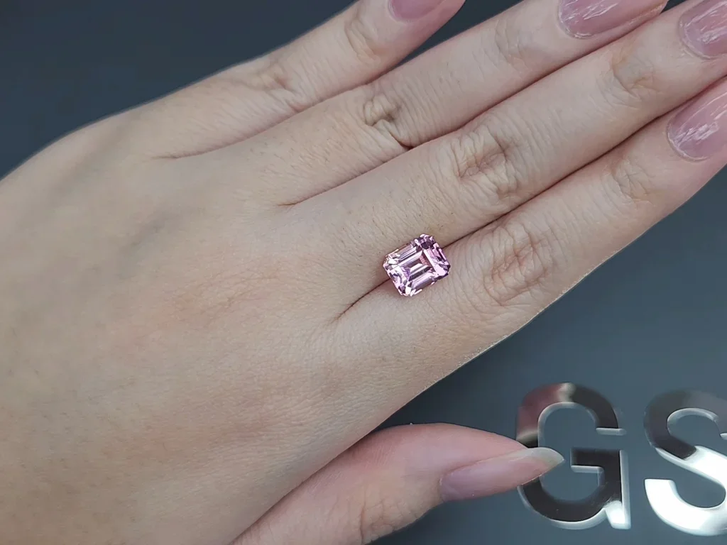 Baby Pink tourmaline in octagon cut 2.91 carats, Afghanistan Image №2