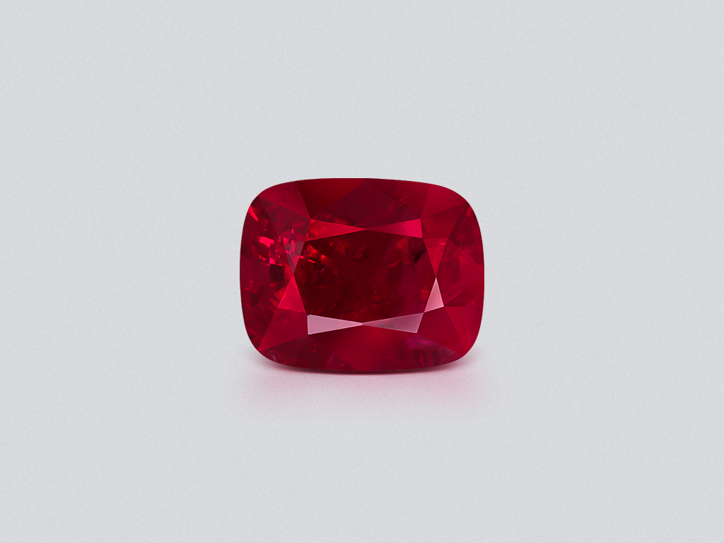Spinel Vivid Red Pink сushion сut 1.65 carats, Burma Image №1