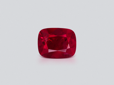 Spinel Vivid Red Pink сushion сut 1.65 carats, Burma photo