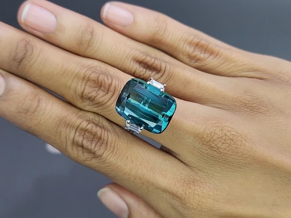 Lagoon tourmaline cushion cut 20.34 carats, Afghanistan Image №5