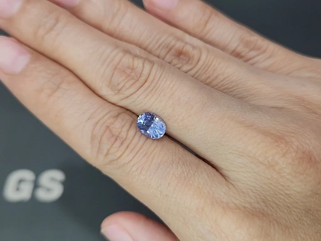 Blue sapphire oval cut 1.53 carats, Sri Lanka Image №2
