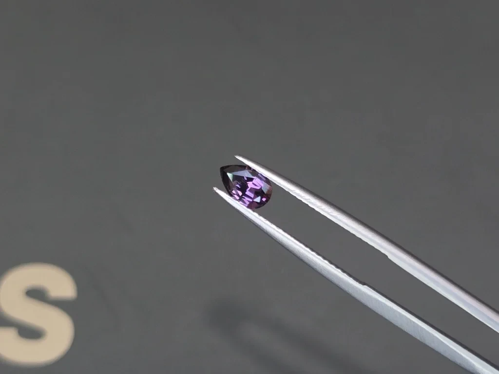 Purple spinel pear cut 0.64 carats, Tanzania Image №3