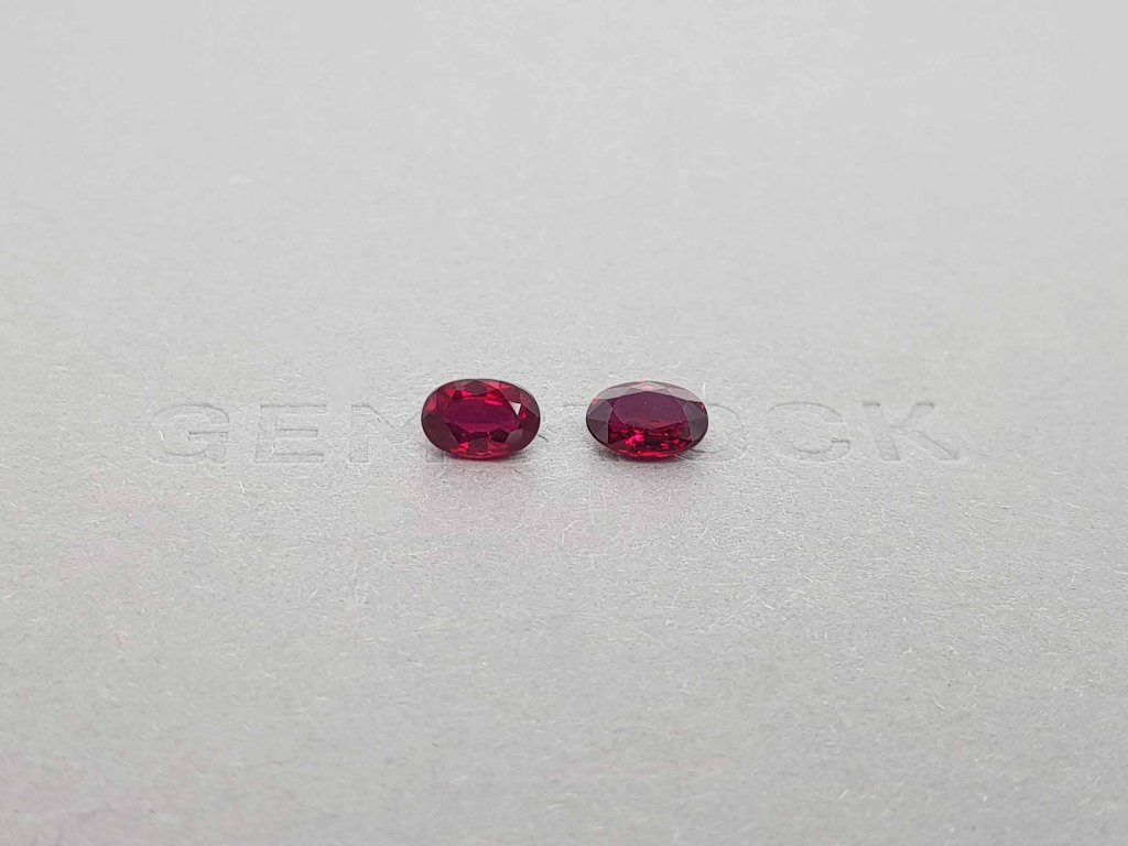Pair of rubies from Mozambique pigeon blood color 2.36 ct Image №1