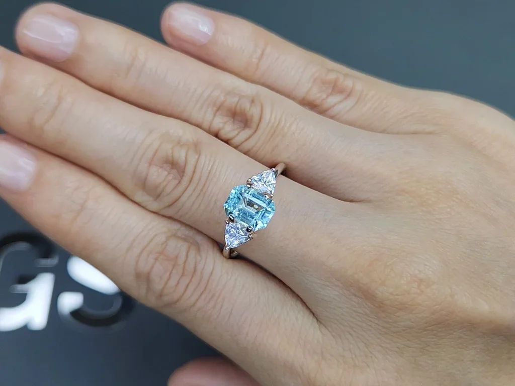 Blue Paraiba tourmaline in octagon cut 1.59 carats, Mozambique Image №5