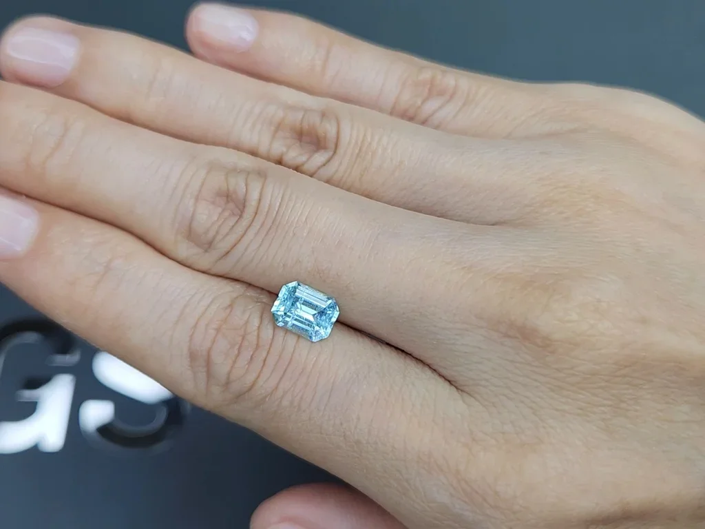 Blue Paraiba tourmaline in octagon cut 1.59 carats, Mozambique Image №2
