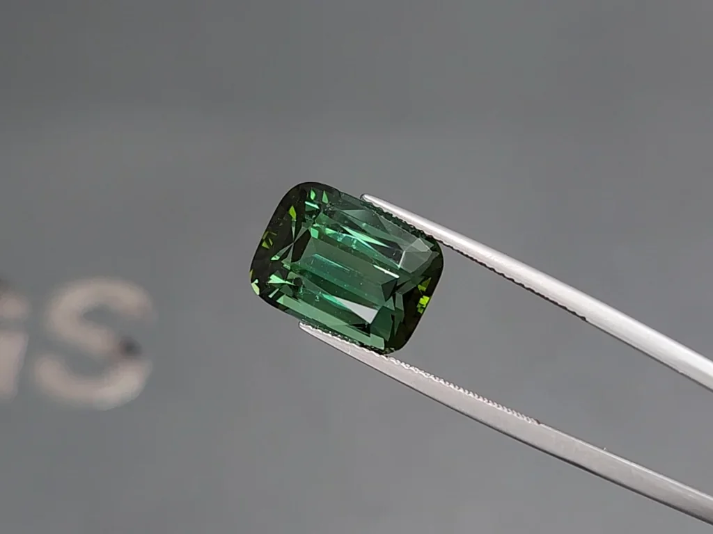 Green tourmaline cushion cut 10.30 carats, Africa Image №3