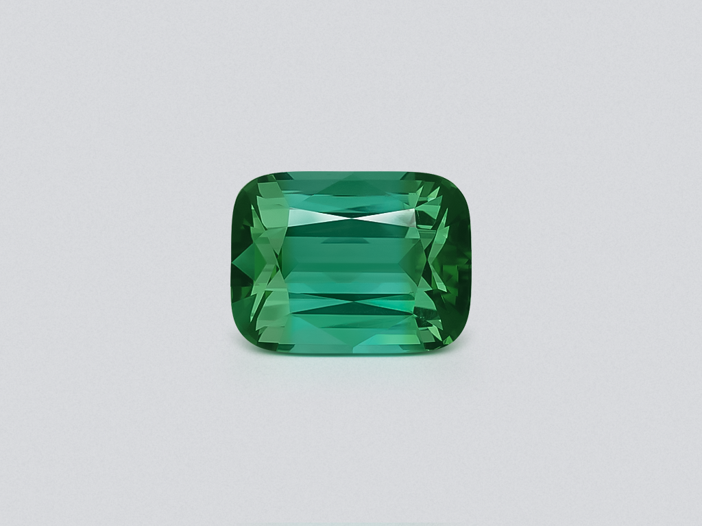 Green tourmaline cushion cut 10.30 carats, Africa Image №1