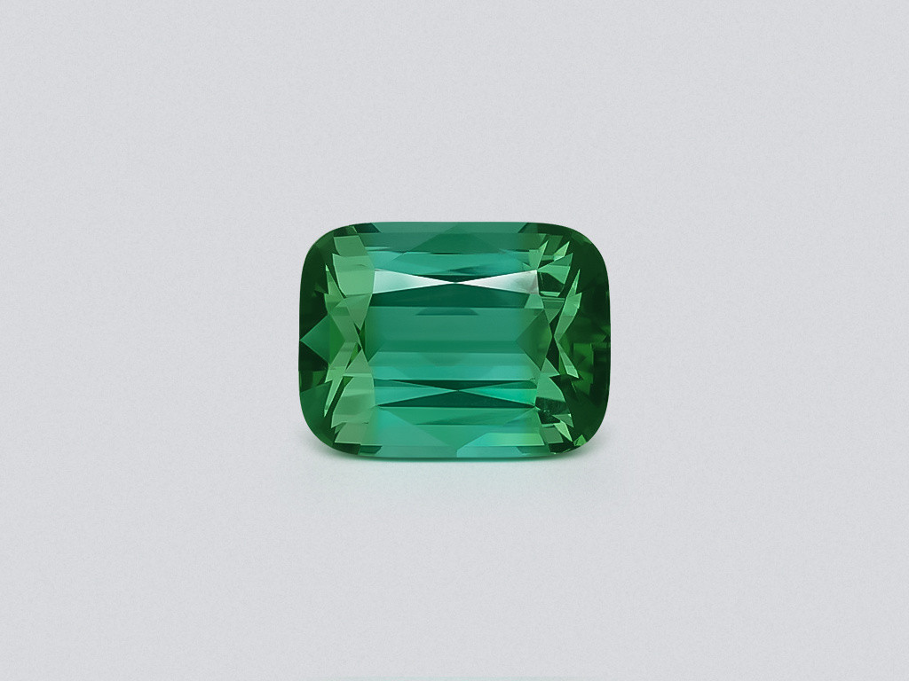 Green tourmaline cushion cut 10.30 carats, Africa Image №1