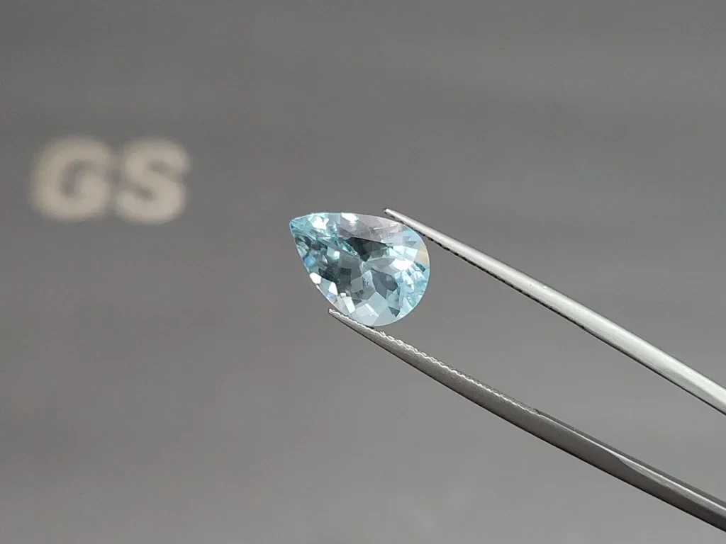 Aquamarine pear cut 3.86 carats, Madagascar  Image №3