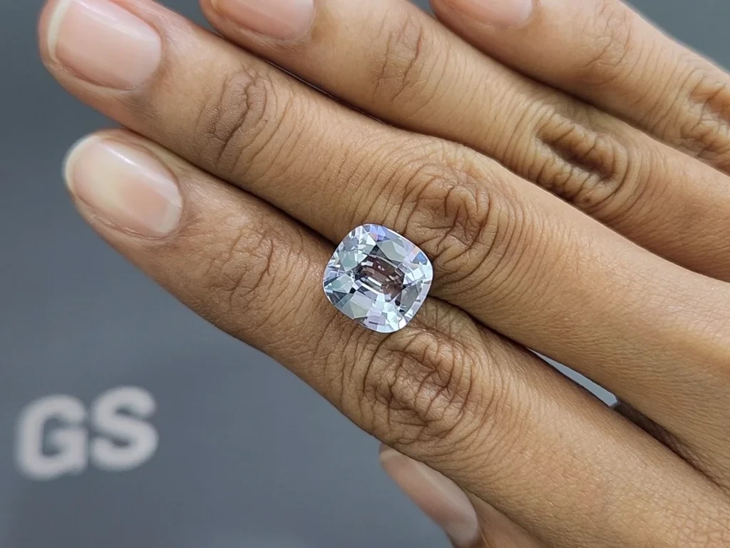 Steel Grey Vibrant spinel in cushion cut 6.31 carats, Burma Image №2