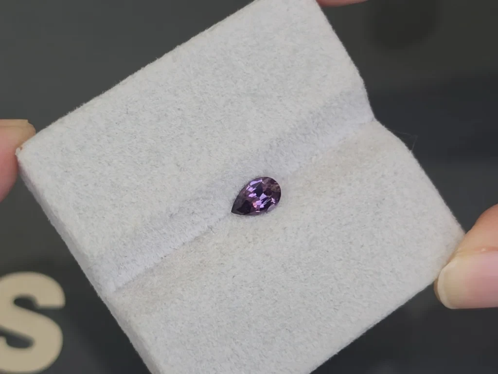 Purple spinel pear cut 0.60 carats, Tanzania Image №4