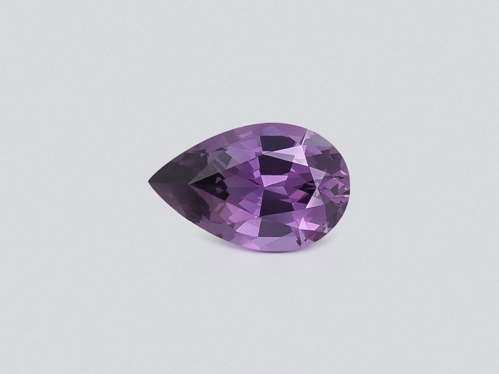Purple spinel pear cut 0.60 carats, Tanzania Image №1