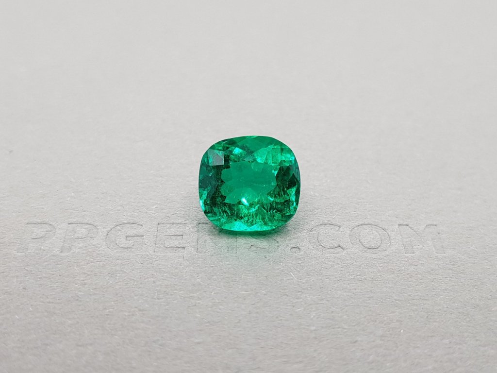 Muzo Green emerald cushion cut 3.60 ct, Colombia (GRS) Image №1